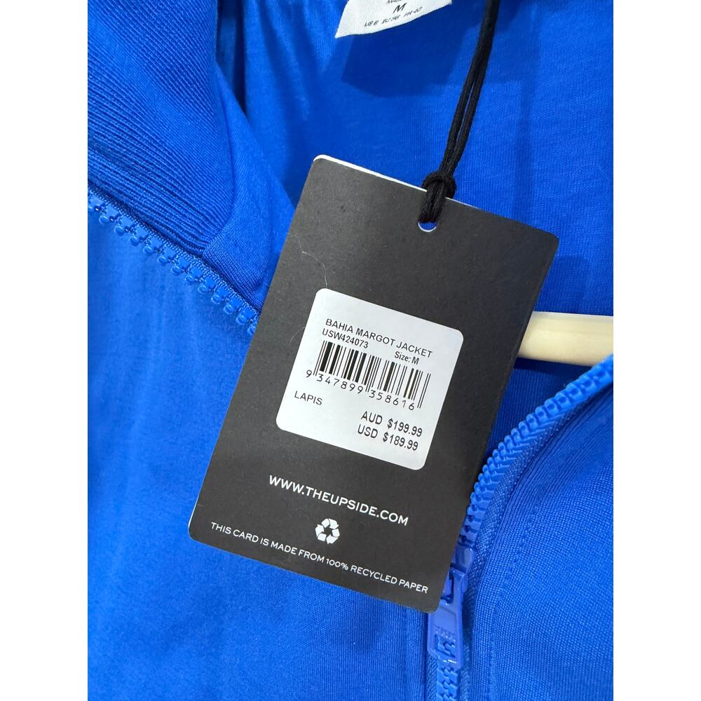 New The Upside BAHIA MARGOT JACKET Blue Size Medium - Picture 3 of 8